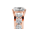 Rose gold Radiant Cut Diamond Engagement Ring with Pavé Band and Four-Prong Setting_20