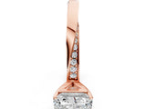 Rose gold Radiant Cut Diamond Engagement Ring with Side Stone Accents and Four-Prong Setting_85