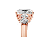 Rose gold Radiant Cut Diamond Five-Stone Prong Set White Gold Ring_57