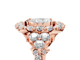 Rose gold Radiant Cut Diamond Halo Ring with Pavé Band and Four-Prong Setting_46