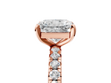 Rose gold Radiant Cut Diamond Pavé Band with Four-Prong Setting_42
