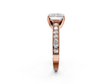 Rose gold Radiant Cut Diamond Pave Band with Four-Prong Setting_35