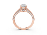 Rose gold Radiant Cut Diamond Pave Band with Four-Prong Setting_36