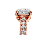 Rose gold Radiant Cut Diamond Pave Band with Four-Prong Setting_38