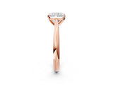 Rose gold Radiant Cut Diamond Solitaire Engagement Ring with Cathedral Setting and Four-Prong Mount_28