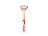 Rose gold Radiant Cut Diamond Solitaire Engagement Ring with Cathedral Setting and Four-Prong Mount_34