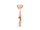 Rose gold Radiant Cut Diamond Solitaire Engagement Ring with Cathedral Setting and Four-Prong Mount_82