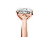 Rose gold Radiant Cut Diamond Solitaire Engagement Ring with Cathedral Setting and Four-Prong Mount_85