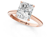 Rose gold Radiant Cut Diamond Solitaire Engagement Ring with Classic Band and Four-Prong Setting_38
