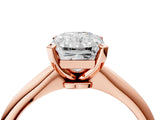 Rose gold Radiant Cut Diamond Solitaire Engagement Ring with Classic Band and Four-Prong Setting_41