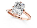 Rose gold Radiant Cut Diamond Solitaire Engagement Ring with Four-Prong Setting and Classic Band_21