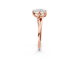 Rose gold Radiant Cut Diamond Solitaire Engagement Ring with Four-Prong Setting and Classic Band_22