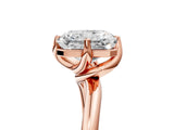 Rose gold Radiant Cut Diamond Solitaire Engagement Ring with Four-Prong Setting and Classic Band_25