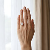 Rose gold Radiant Cut Diamond Solitaire Engagement Ring with Round Band and Four-Prong Setting_12