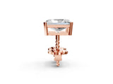 Rose gold Radiant Cut Diamond Stud Earrings_427
