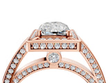 Rose gold Radiant Cut Halo Pave Split Shank Prong Setting Ring_48