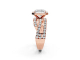 Rose gold Radiant Cut Halo Split Shank Prong Setting Ring_14