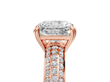 Rose gold Radiant Cut Pave Diamond Engagement Ring with Channel Set Band and Four-Prong Setting_25