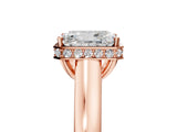 Rose gold Radiant Cut Solitaire Diamond Engagement Ring with Four-Prong Setting and Tapered Band_8