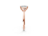 Rose gold Radiant Cut Solitaire Diamond Ring with Six-Prong Setting and Classic Band_14