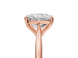 Rose gold Radiant Cut Solitaire Diamond Ring with Six-Prong Setting and Classic Band_17