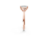 Rose gold Radiant Cut Solitaire Diamond Ring with Six-Prong Setting and Classic Band_5