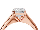 Rose gold Radiant Cut Solitaire Diamond Ring with Six-Prong Setting and Classic Band_7