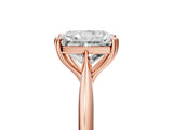 Rose gold Radiant Cut Solitaire Diamond Ring with Six-Prong Setting and Classic Band_8
