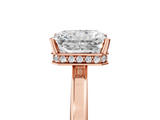 Rose gold Radiant Cut Solitaire Engagement Ring with Four-Prong Setting on a Classic Band_41