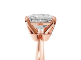 Rose gold Radiant Cut Solitaire Engagement Ring with Six-Prong Setting and Tapered Band_8