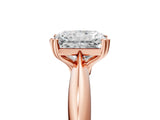 Rose gold Radiant Cut Solitaire Engagement Ring with Tapered Band and Four-Prong Setting 5