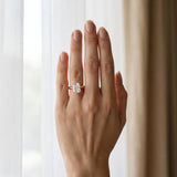 Rose gold Radiant Cut Solitaire Engagement Ring with Tapered Band and Four-Prong Setting_12