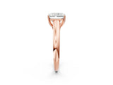 Rose gold Radiant Cut Solitaire Engagement Ring with Tapered Band and Four-Prong Setting_17
