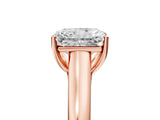 Rose gold Radiant Cut Solitaire Engagement Ring with Tapered Band and Four-Prong Setting_20