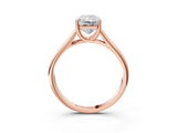 Rose gold Radiant Cut Solitaire Engagement Ring with Tapered Band and Four-Prong Setting_6