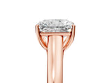 Rose gold Radiant Cut Solitaire Engagement Ring with Tapered Band and Four-Prong Setting_8