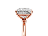 Rose gold Radiant Cut Solitaire Engagement Ring with Thin Band and Four-Prong Setting_8