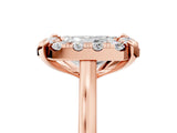 Rose gold Radiant Diamond Cluster Halo Solitaire with Four-Prong Setting_80