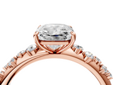 Rose gold Radiant Diamond Cluster Prong-Set Solitaire Ring_57
