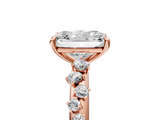 Rose gold Radiant Diamond Cluster Prong-Set Solitaire Ring_58