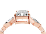 Rose gold Radiant Diamond Geometric Side Stone Engagement Ring_4