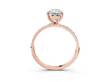 Rose gold Radiant Diamond Pavé Band with Six-Prong Setting_49