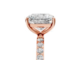 Rose gold Radiant Diamond Pavé Band with Six-Prong Setting_51