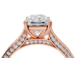 Rose gold Radiant Diamond Solitaire with Pave Band and Six-Prong Setting_36