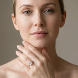 Rose gold Radiant Halo Diamond Engagement Ring with Split Shank Band and Four-Prong Setting_19