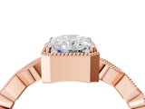 Rose gold Radiant Milgrain Marquise Diamond Twist Band Ring_42