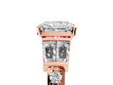 Rose gold Radiant Solitaire Baguette Side Stone Channel Set Engagement Ring_22