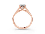 Rose gold Radiant Solitaire Channel-Set Diamond Engagement Ring with Four-Prong Setting_35