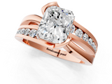 Rose gold Radiant Solitaire Channel-Set Split Shank Ring with Tension Prong Setting_13