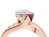 Rose gold Radiant Solitaire Channel-Set Split Shank Ring with Tension Prong Setting_16
